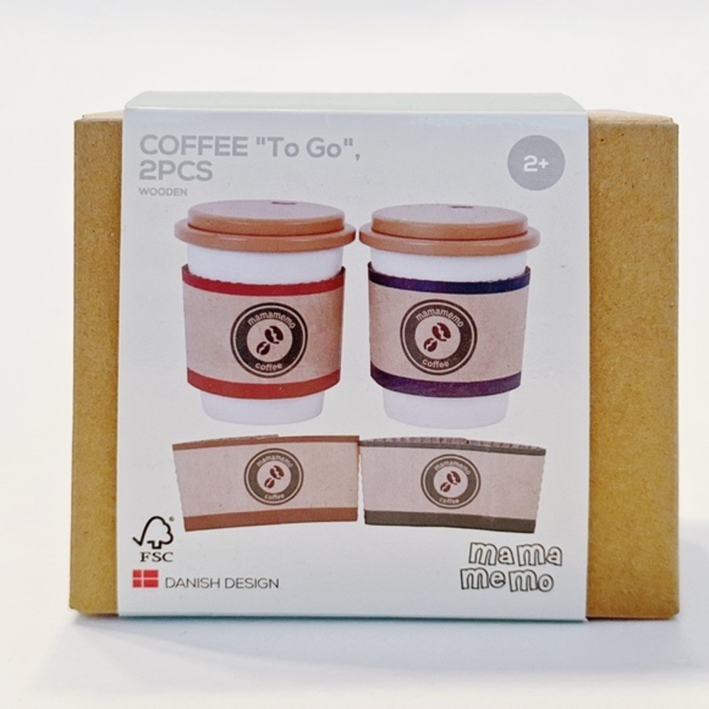 MaMaMeMo Wooden Coffee To-Go Play Set